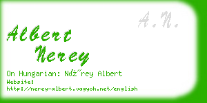 albert nerey business card